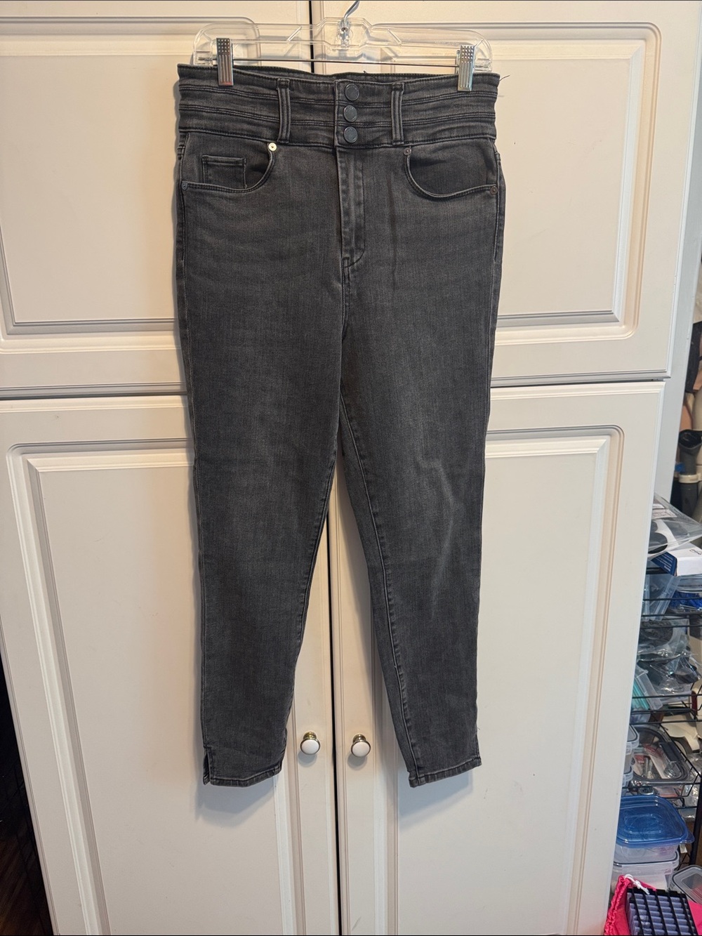 Blank NYC High-Rise Washed Black Skinny Jeans